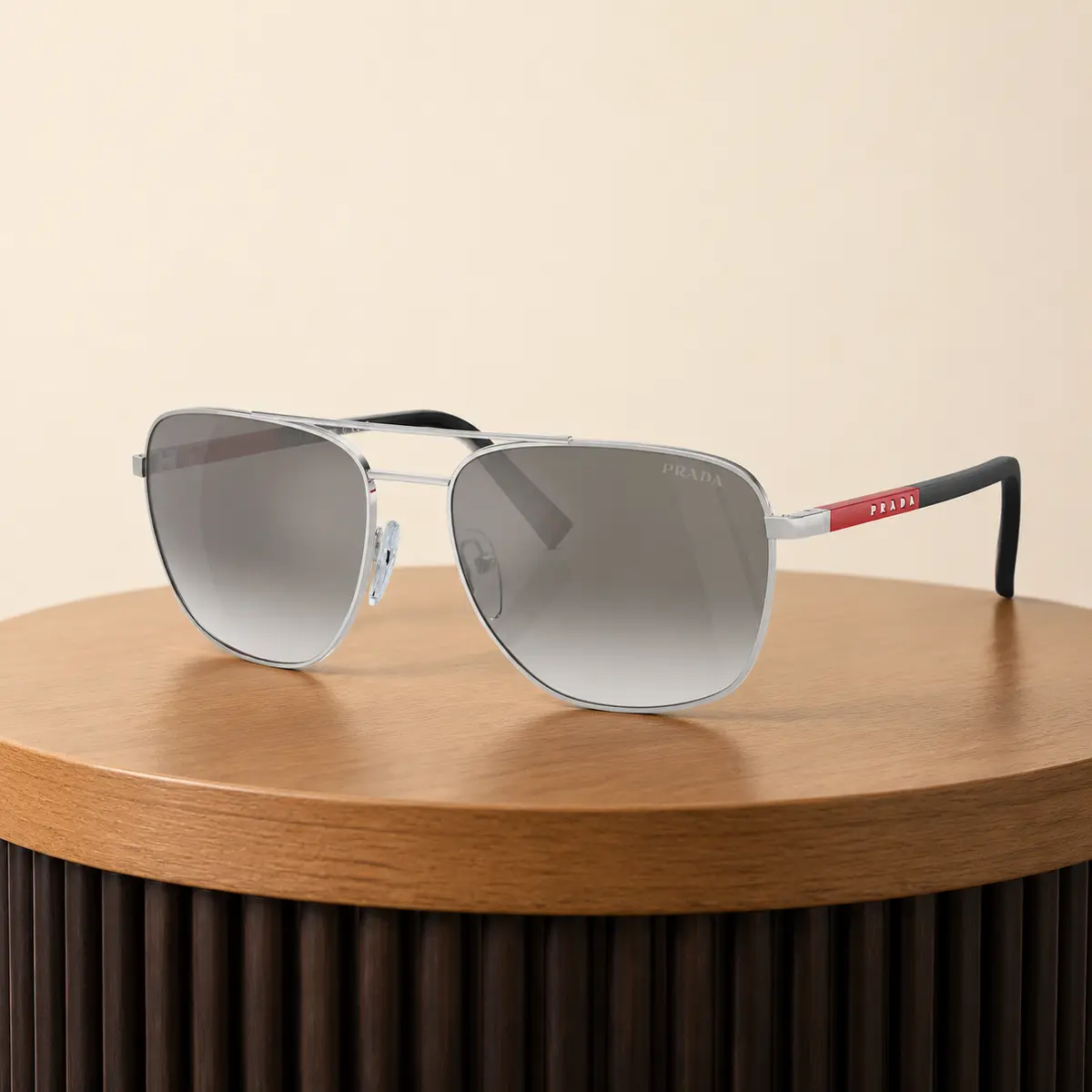نظارة شمسية Prada Linea Rossa PS 54ZS Sport بإطار درع / رياضي للرجال