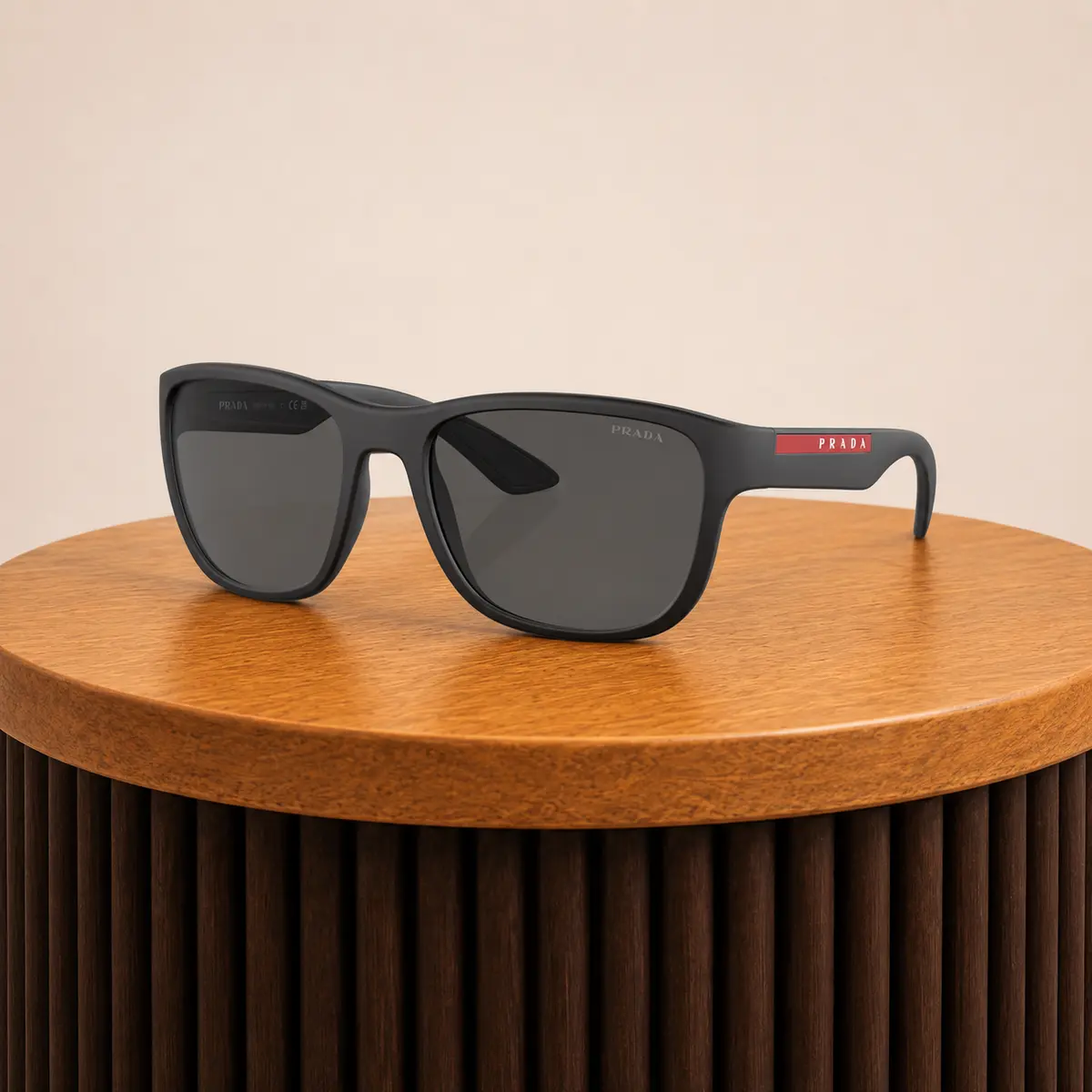 نظارة شمسية Prada Linea Rossa PS 01U Sport بإطار مستطيل / رياضي للرجال