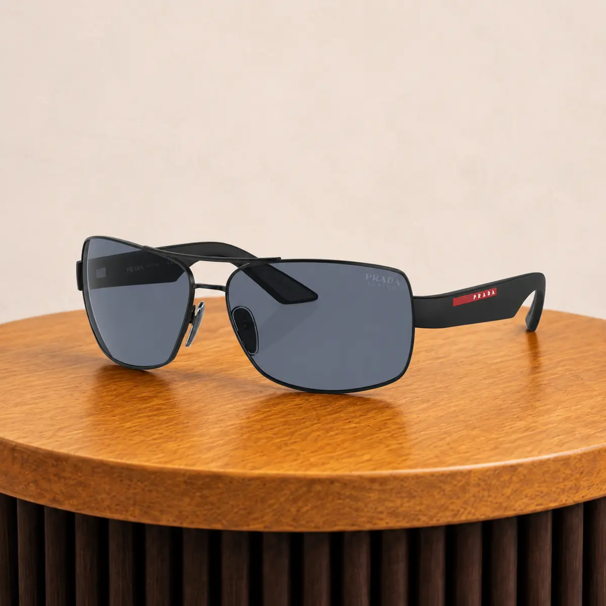 نظارة شمسية Prada Sport PS 50ZS Shield بإطار ملتف / رياضي للرجال